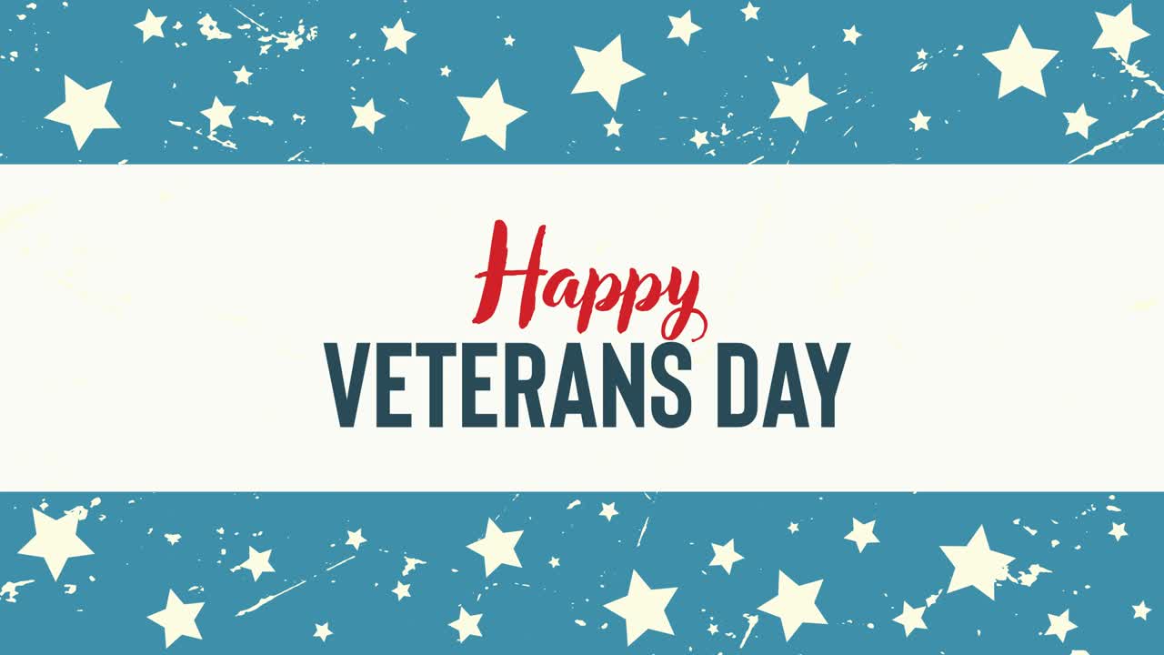 행복한 참전용사 날에 미국 발이 흔들리는 애니메이션