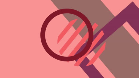 animation of red and pink shapes over pink background