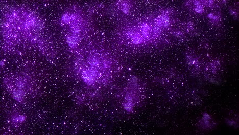 Universe-with-flying-stars-with-glitters-and-purple-clouds