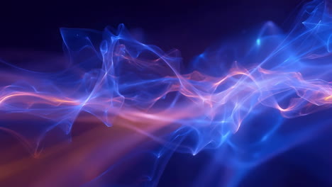 abstract waves of blue and orange light