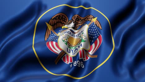 la bandera del estado de utah ondeando