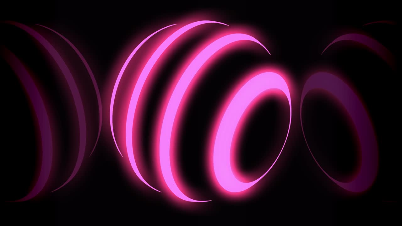 la luz brillante de la esfera de neón representa un planeta futurista - bucle de 4k