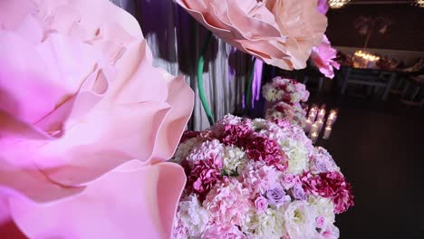 bouquet in a romantic candle light an event party or wedding reception