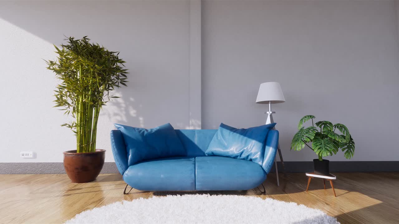 habitación interior vacía estilo japonés. renderización en 3d