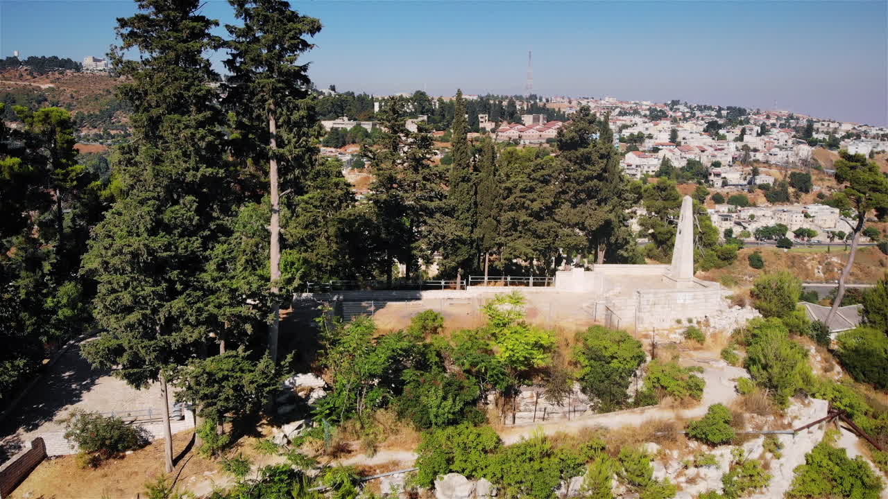 Zefat old Crusaders Fortress Aerial view
