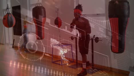 Animation-of-data-processing-over-man-boxing-in-gym