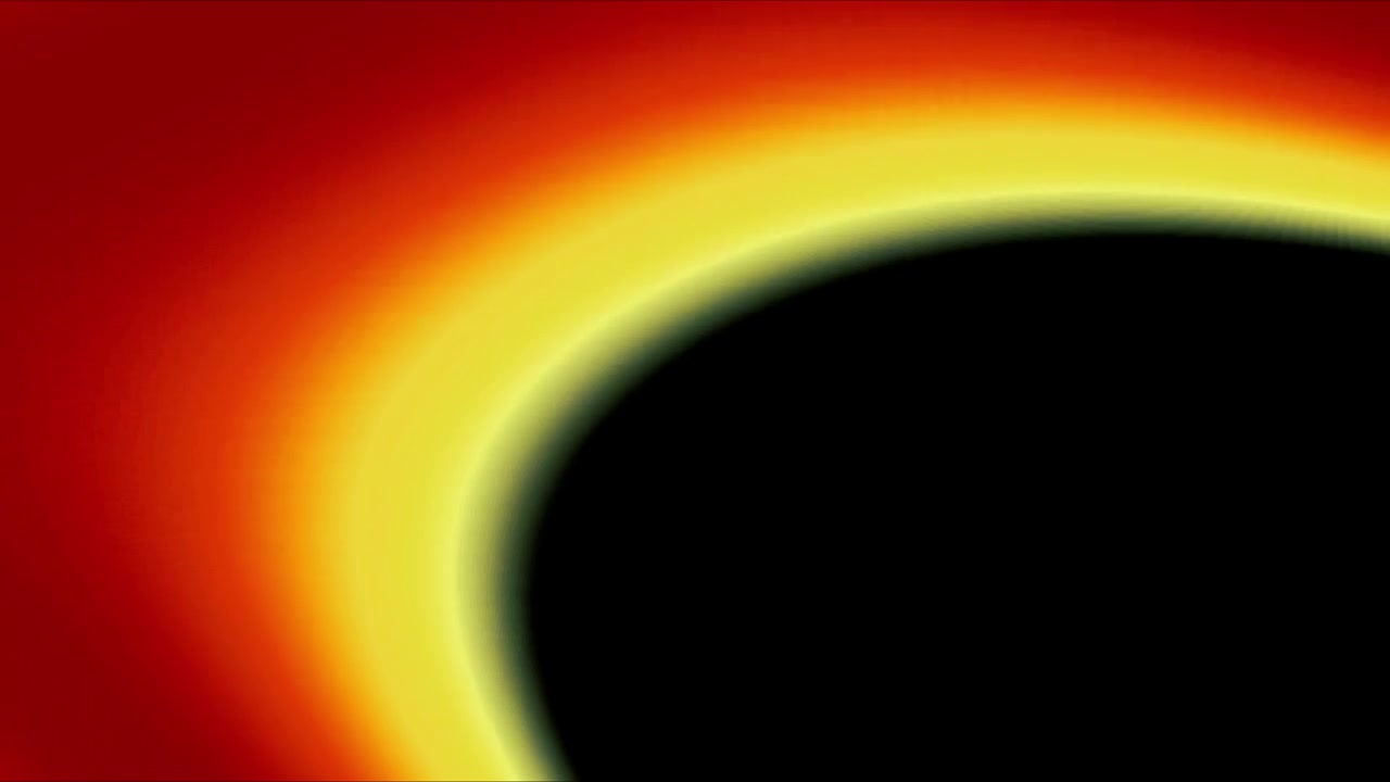 Abstract Motion Background with Glowing Yellow and Red Light Waves