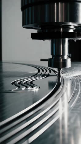 cnc machine working on metal plate