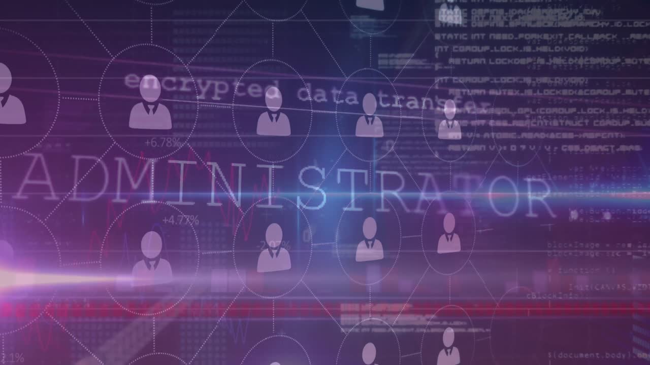 인적 연결 네트워크를 통해 금융 데이터 처리의 애니메이션