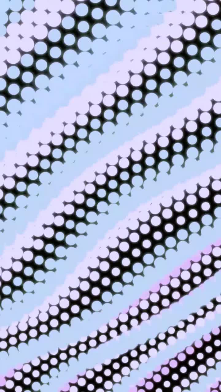 Abstract Halftone Dot Pattern Moving in Waves