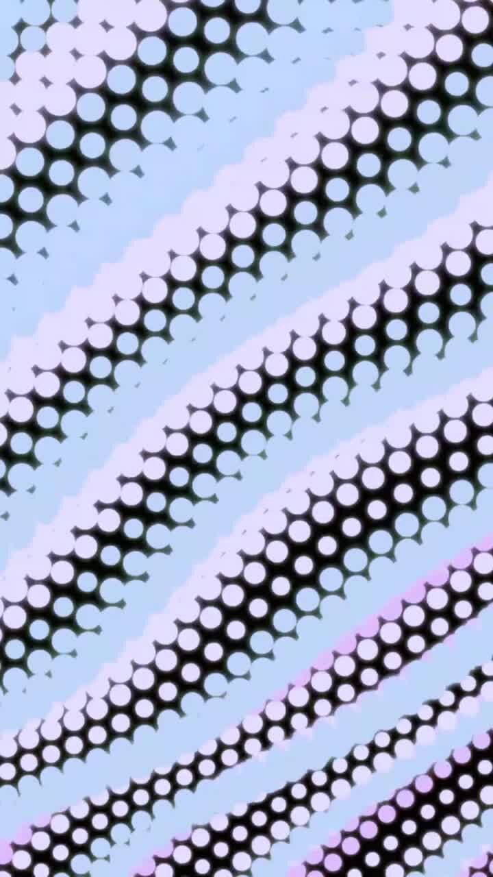 Abstract Halftone Dot Pattern Moving in Waves