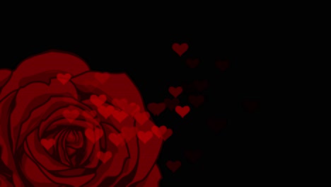 Love-animated-background-with-red-rose-emitting-heart-particles