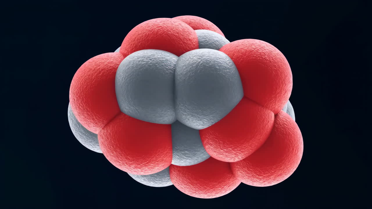 3D rendering of a molecular or atomic structure