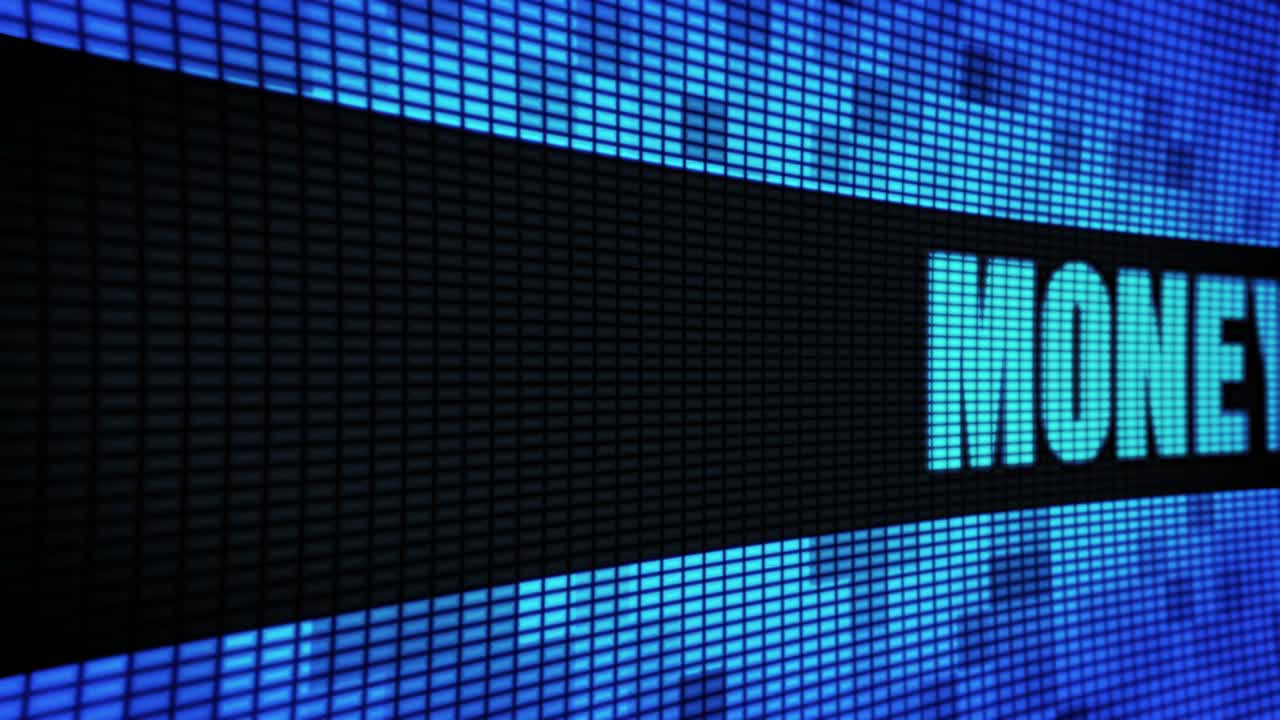 Money Displayed on a LED Screen