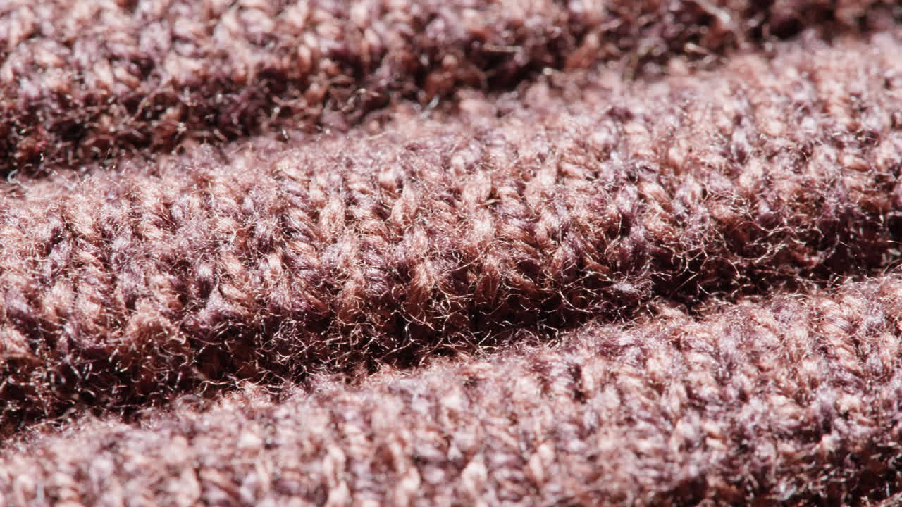 Close-up of Brown Knitted Fabric