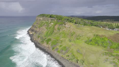 lennox headland - northern rivers region - byron bay - ballina - new south wales - nsw - australia - panning aerial shot