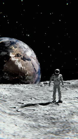 astronaut on the moon