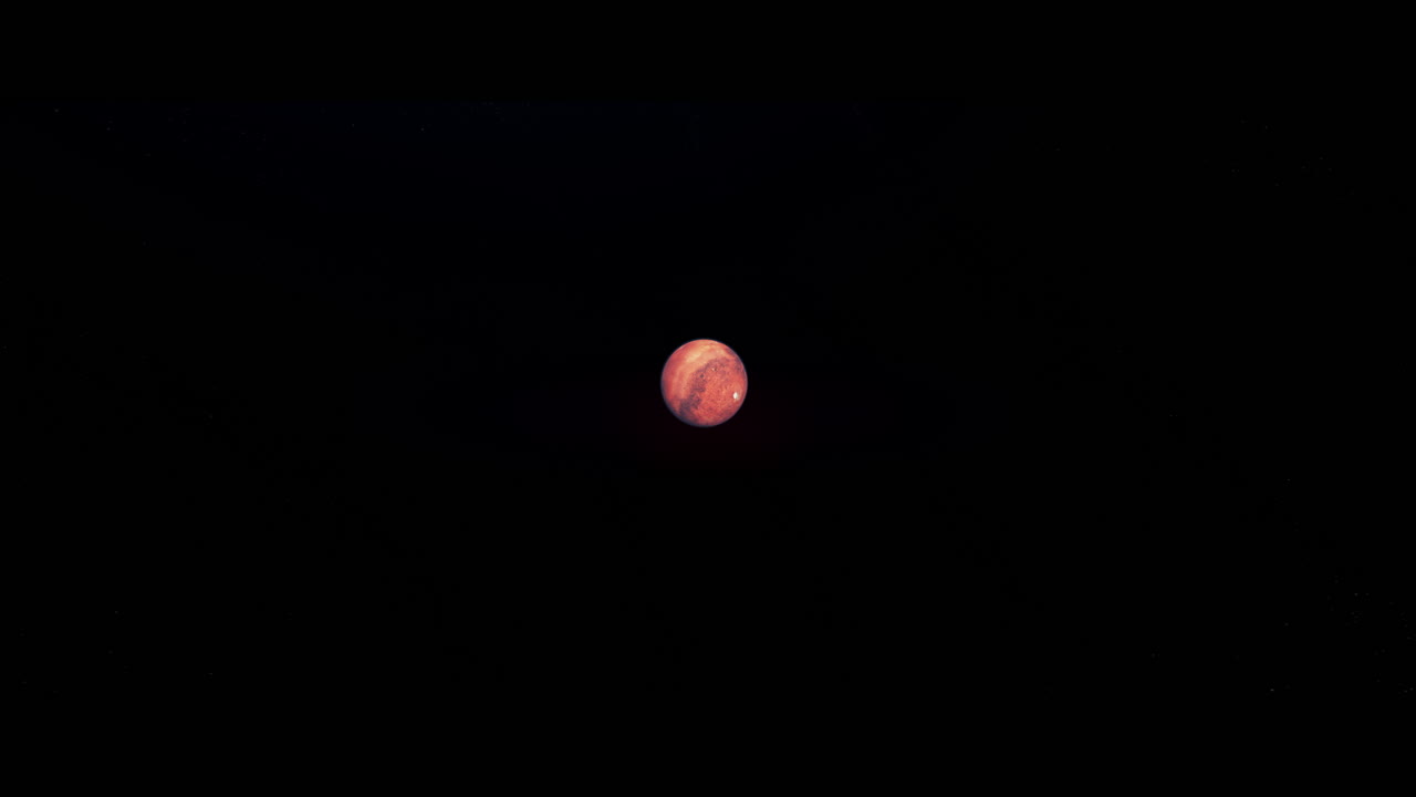 Planet Mars viewed from space