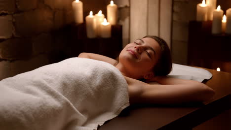 woman relaxing at a spa