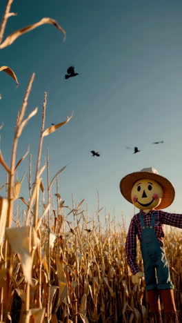 scarecrow in a cornfield