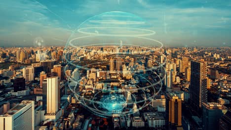 global connection and the internet network modernization in smart city