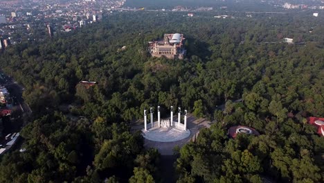 entrance of magic castle of chapultepec at mexico city