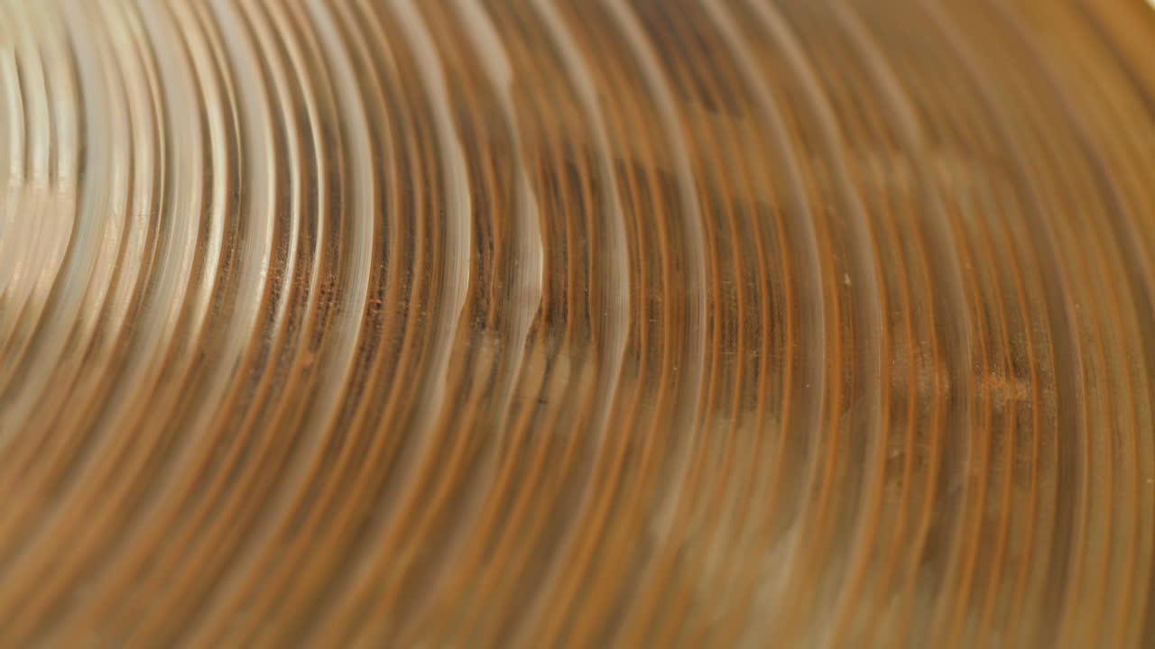Close-up of a cymbal's surface