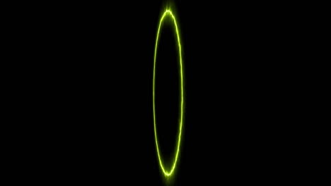 yellow ring glowing electric animation motion graphics