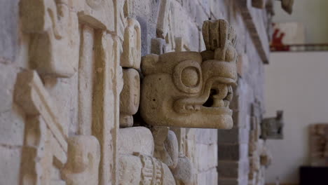 mayan sculpture inside the copan museum