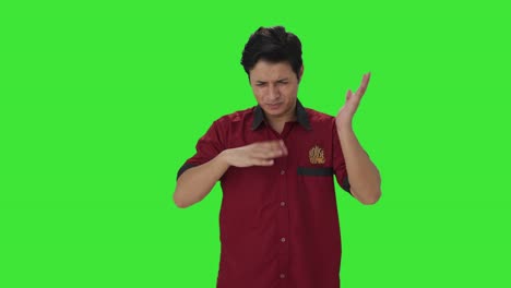 Indian-house-keeper-disturbed-by-bad-smell-Green-screen