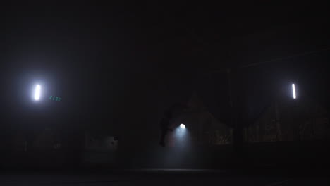 gymnast gymnastic somersault exercise hd slow-motion video. athlete salto