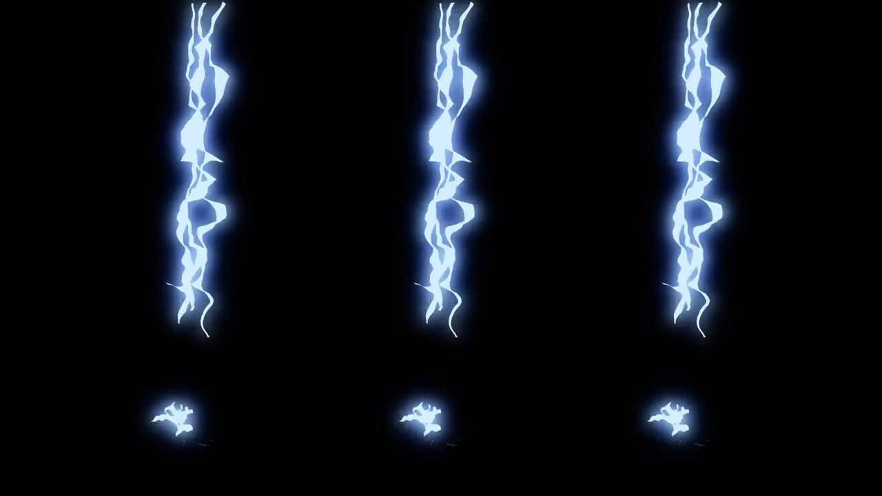 Animazione energia fulmini e tuoni grafica in movimento
