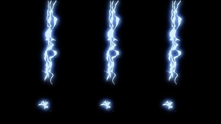 Animazione energia fulmini e tuoni grafica in movimento