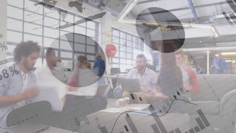 team meeting in a busy office 4k