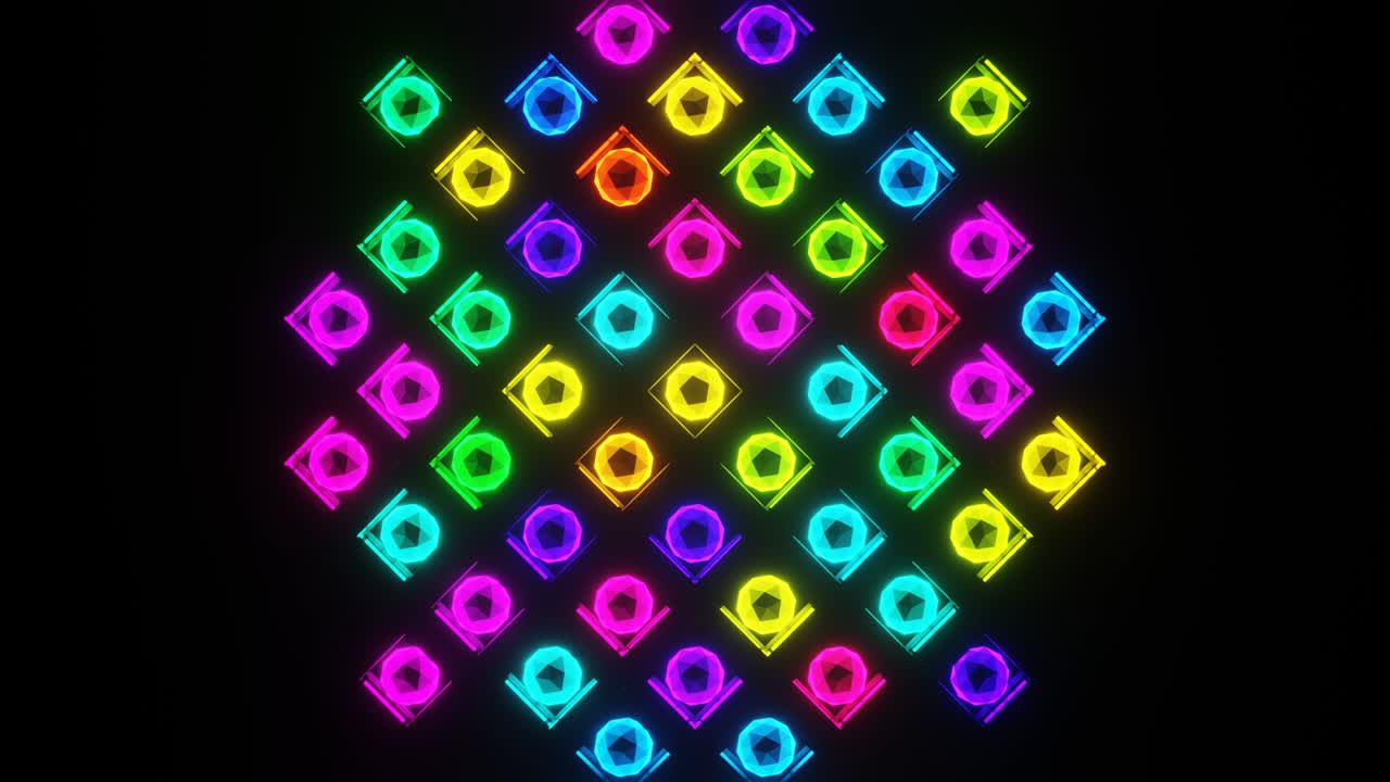네온 반이는 디스코 패널, vj 루프 애니메이션