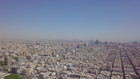 fast vertical decent with view of khobar skyline with khobar shamaliya and sweikit visible