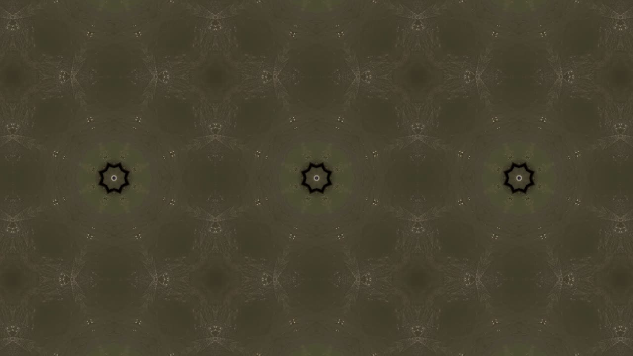 추상적인 네온 장식 배경: 3d 네온 칼레도스코프 또는 만달라