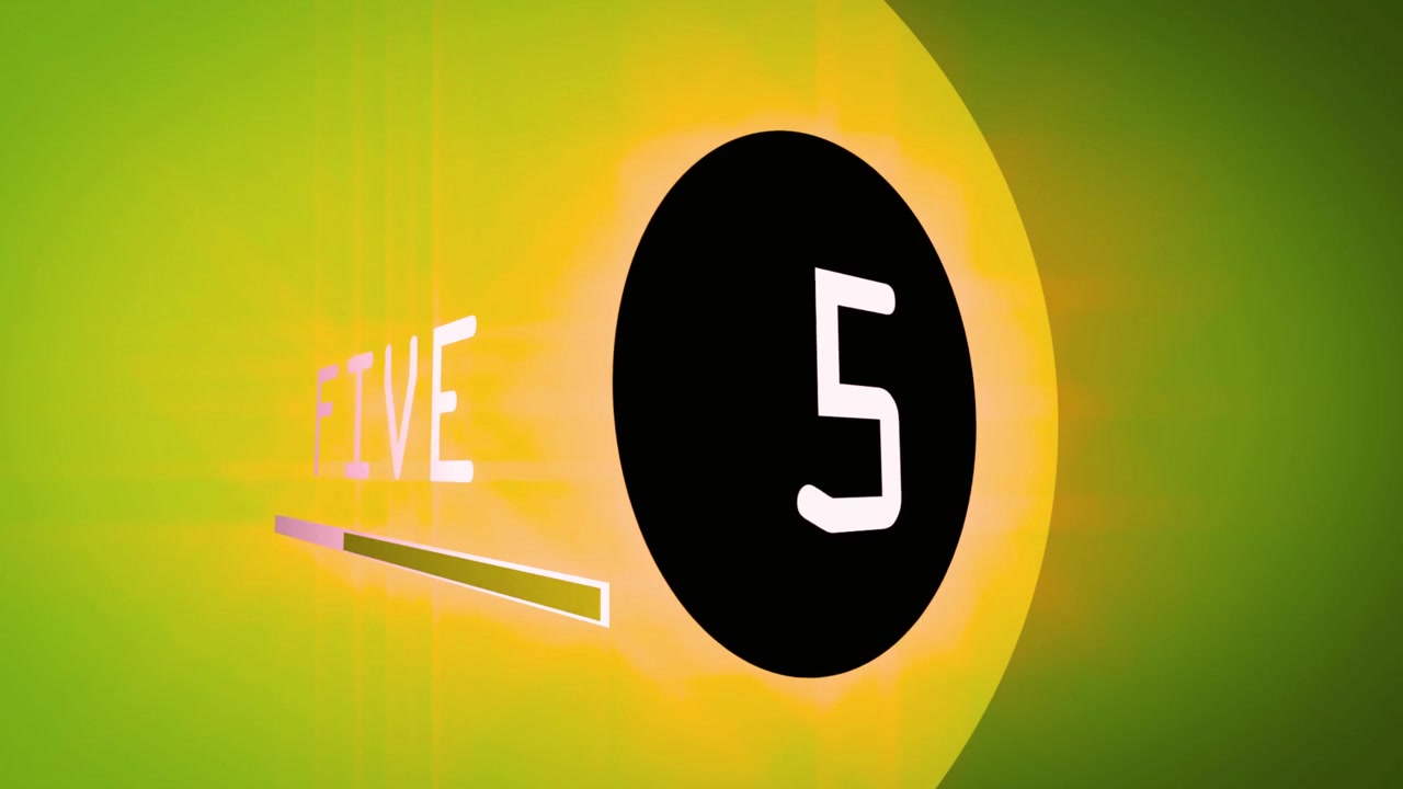 Digital Countdown Timer with Green Background