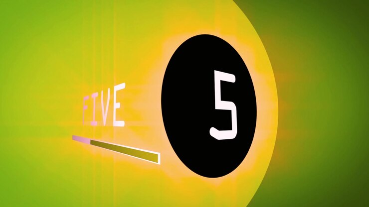 Digital Countdown Timer with Green Background