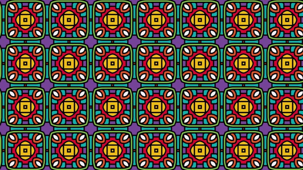 animación de fondo abstracto desplazamiento a la derecha verde amarillo morado y negro