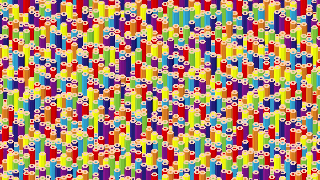 3d 가상 이소메트릭 셔플 웨이브 패턴, 교육 또는 비즈니스 서류 개념 디자인 일러스트레이션, 색 배경에 원활한 루핑 애니메이션, 복사 공간