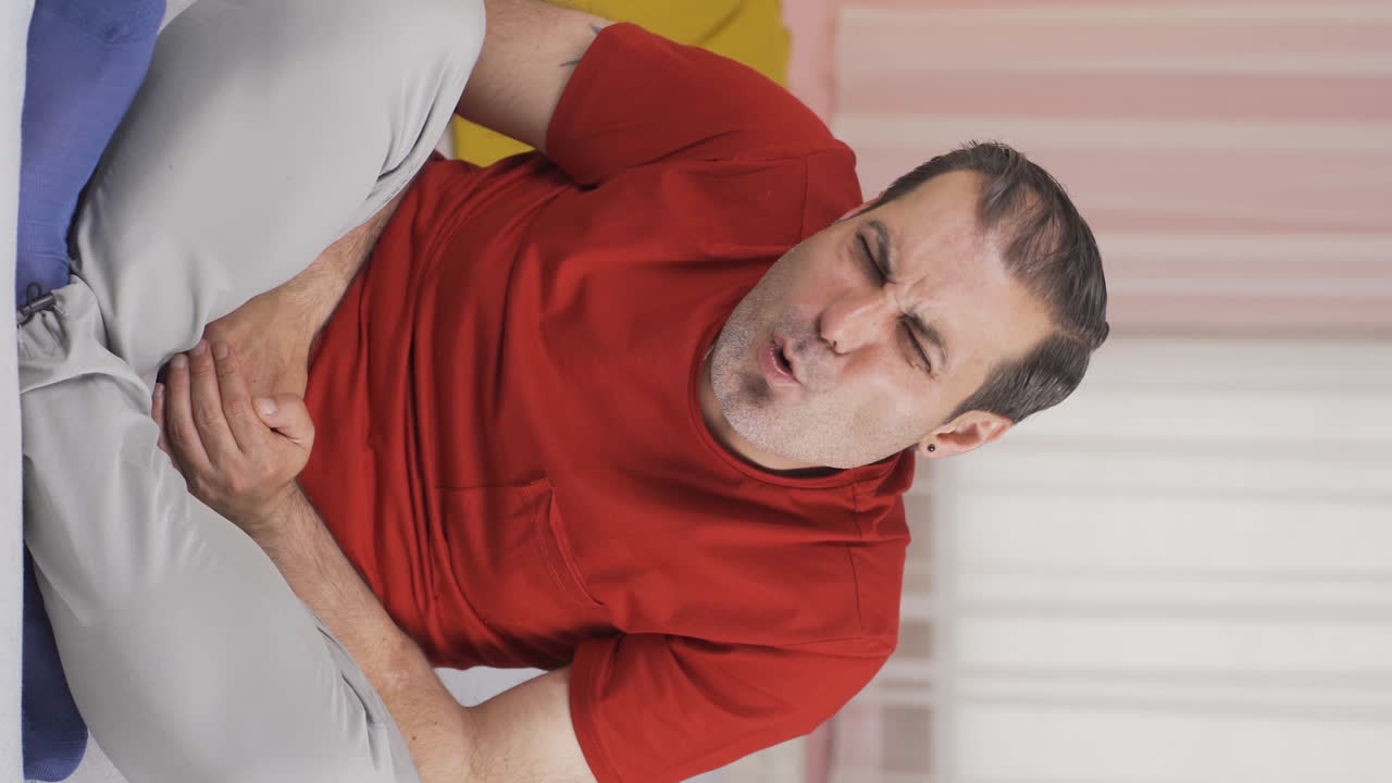 Vertical video of Incontinence man. Prostate.