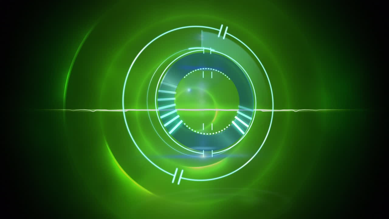Animation of scope scanning over green circles