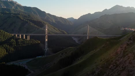 the bridge between the mountains.