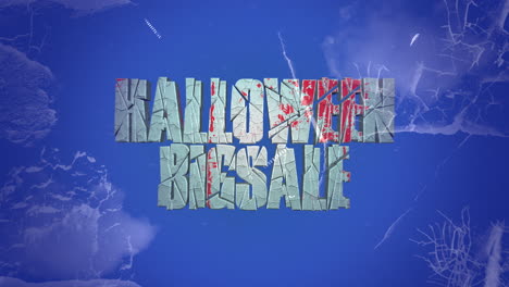halloween big sale on winter texture with snow and ice