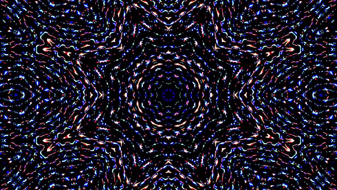 Beautiful abstract kaleidoscope that shines, a radiant light that regulates the subtle movements