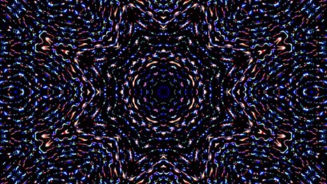 Beautiful abstract kaleidoscope that shines, a radiant light that regulates the subtle movements