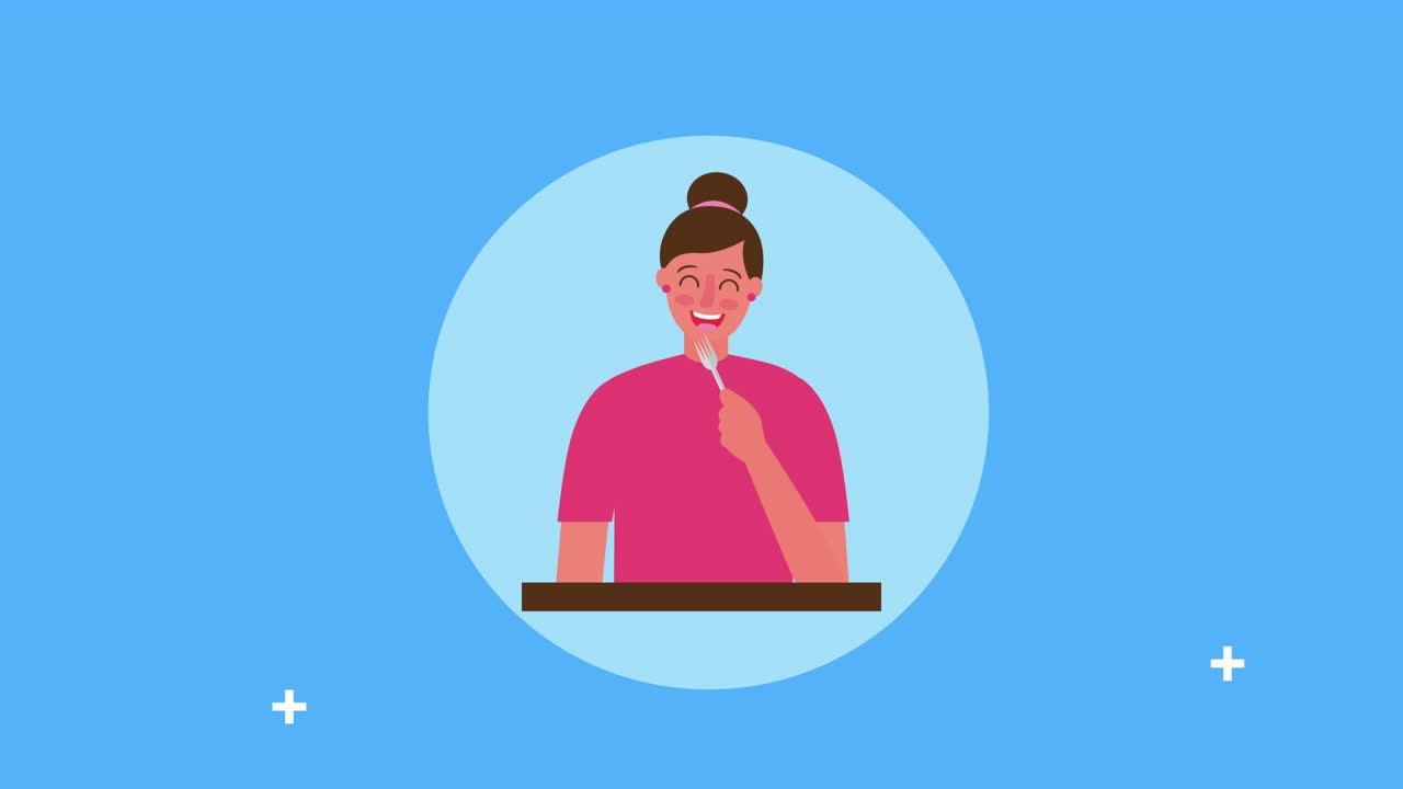young woman avatar character video