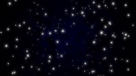 digital animation of twinkling stars in a hypnotic night sky.