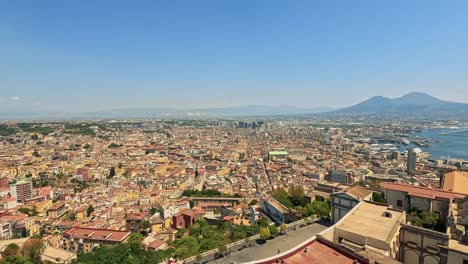 scenic overlook of naples with mount vesuvius